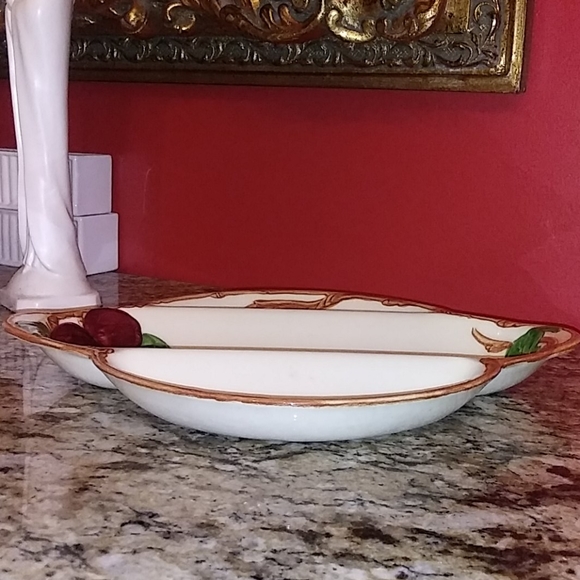 0916 AS IS Franciscan 11 7/8" 3 Part Relish Dish * - Picture 3 of 10
